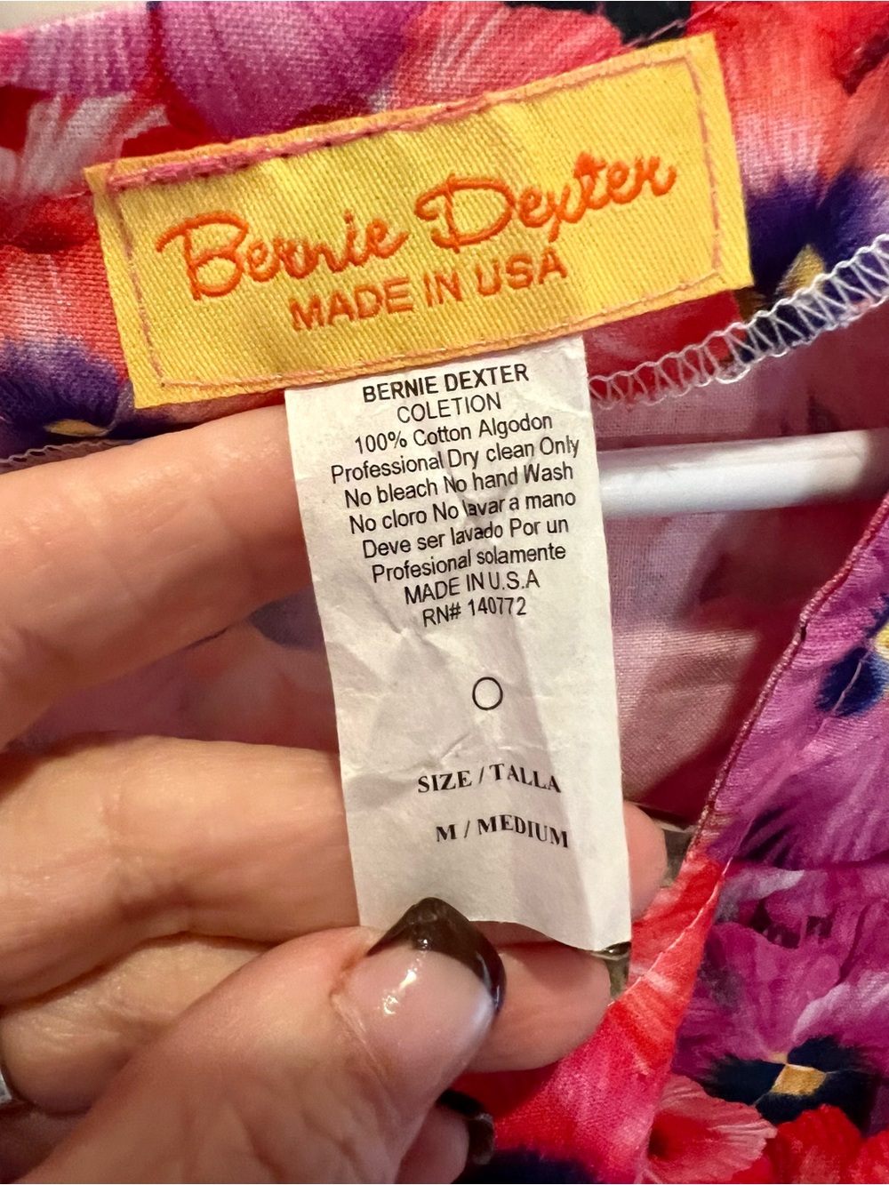 Bernie Dexter Bright Pink & Purple Pansies dress
